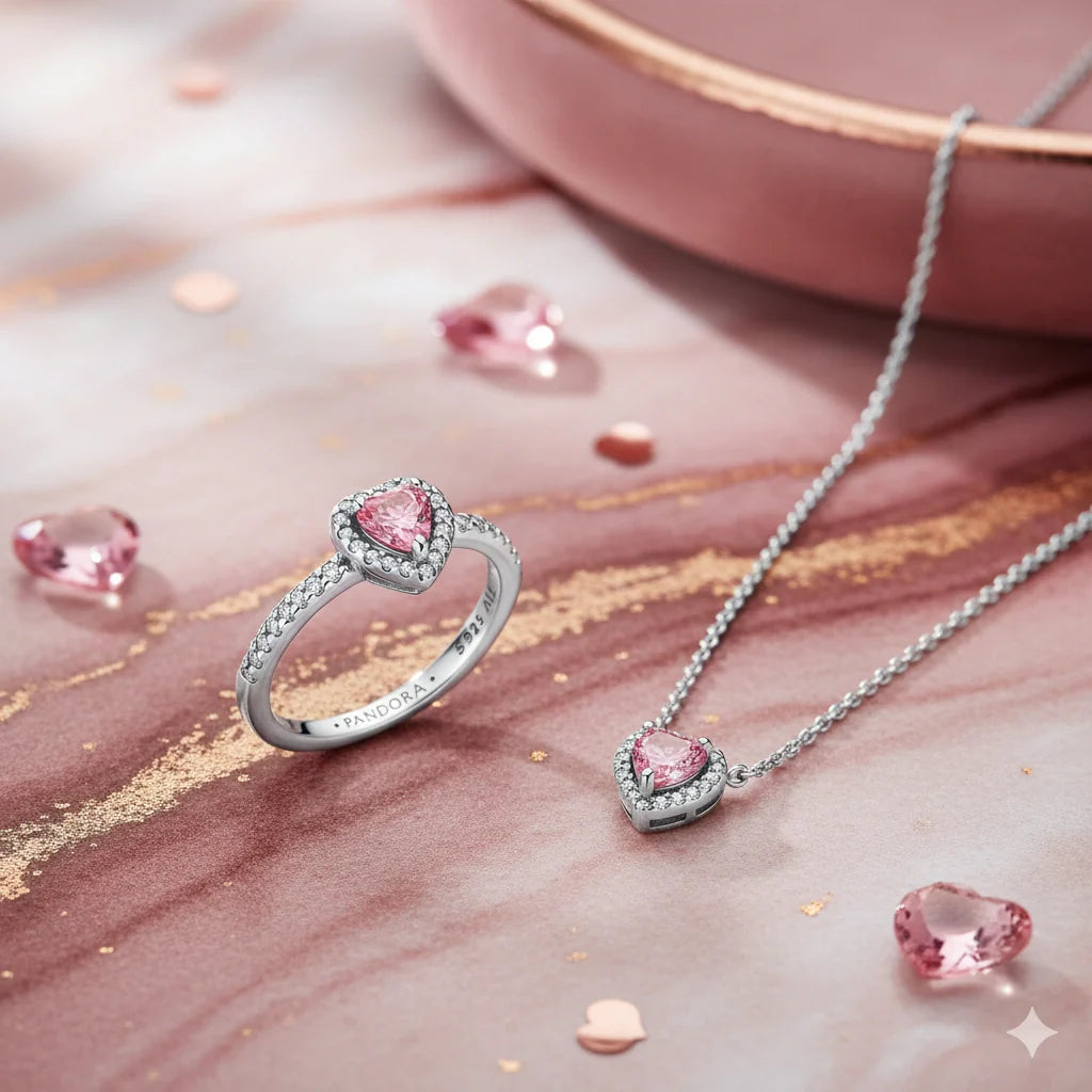 Set de promesa collar + anillo Ajustable💕 + Estuche Gratis