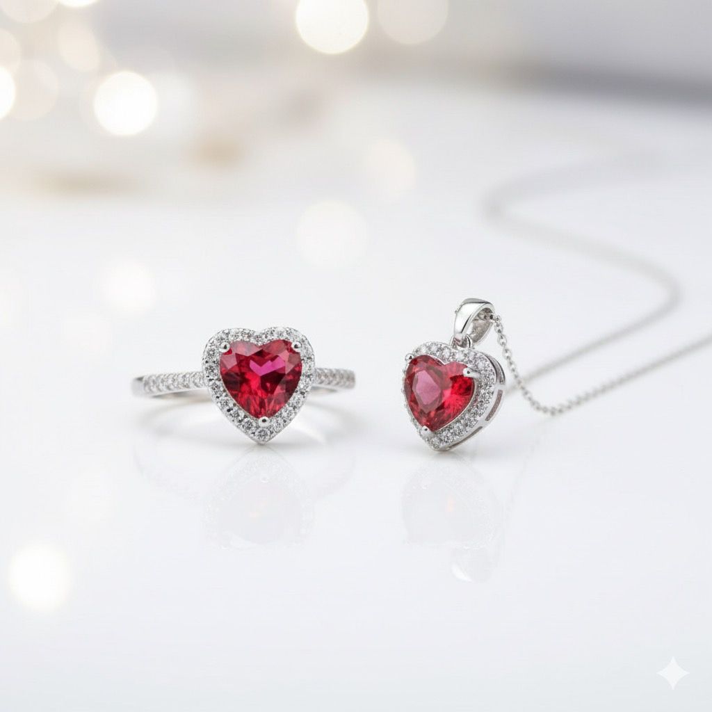 Set de promesa collar + anillo Ajustable💕 + Estuche Gratis