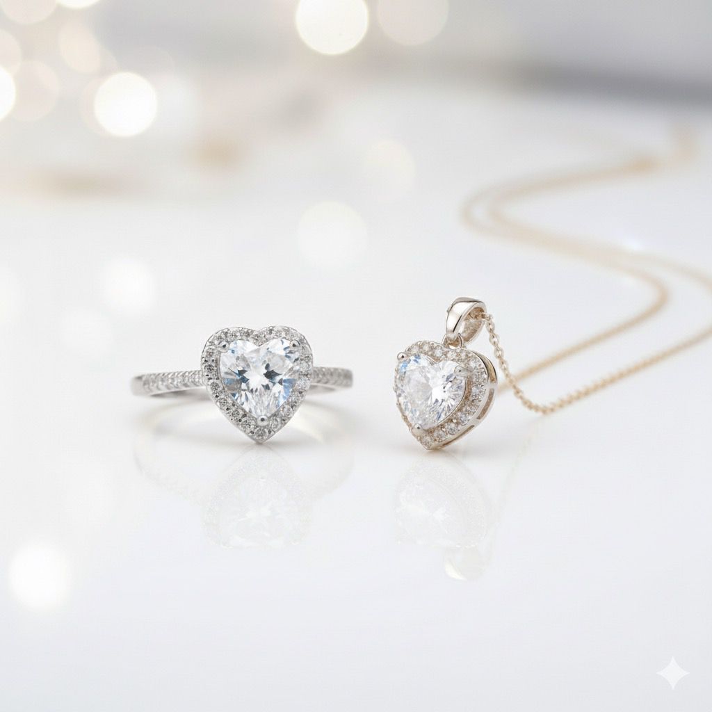 Set de promesa collar + anillo Ajustable💕 + Estuche Gratis